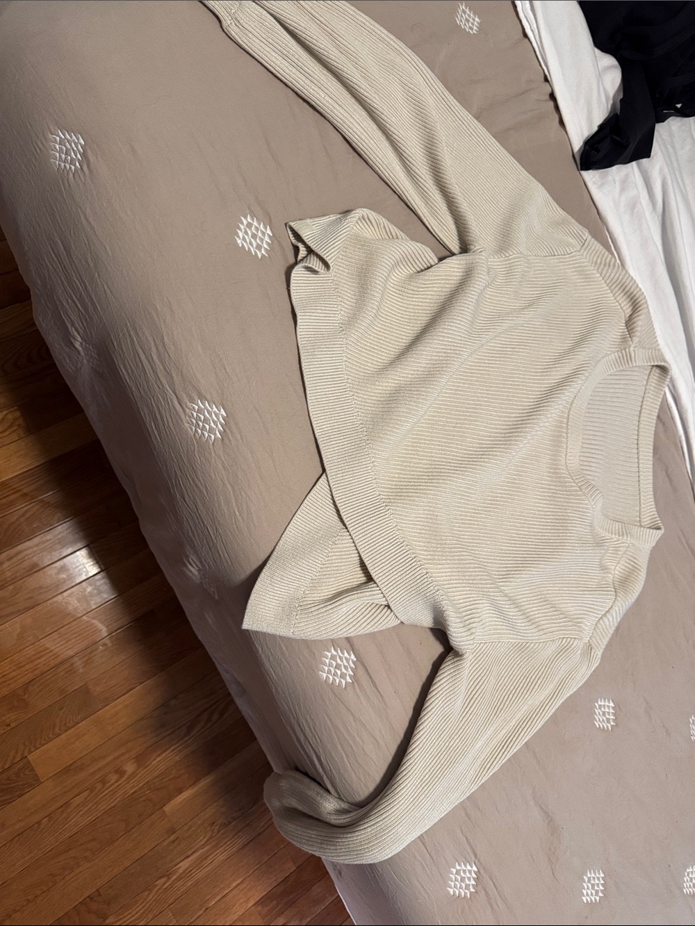 lululemon athletica Cream Ribbed Lightweight Sweater